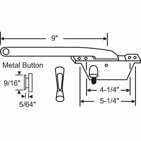 STRYBUC CASEMENT OPERATOR RH ALUM 36-136